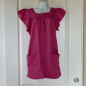 Sofia by ViX Pink Flower Cotton Cover Up Dress | M